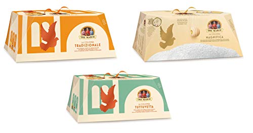 TESTPAKET Tre Marie La Colomba Magnifica Tuttuvetta Tradizionale Ostern kuchen ( 2 x 1Kg ) ( 1 x 930g ) Backprodukt Oster-taube der italienischen Tradition von Tre Marie