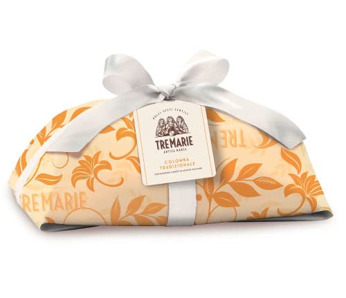 Tre Marie Colomba Tradizionale Incartata Typisches Dessert der Ostertradition Osterkuchen mit kandierten Schalen sizilianischer Orangen 1Kg in Papier Verpackt von Tre Marie