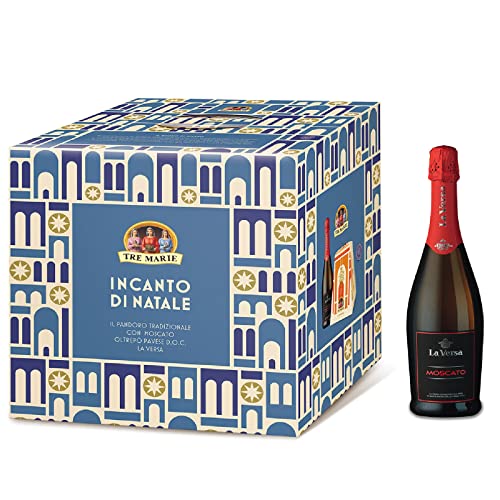 Tre Marie Incanto di Natale Pandoro Tradizionale 750g + Moscato Oltrepò Pavese D.O.C. La Versa 750ml Weihnachtskuchen + Sekt von Tre Marie