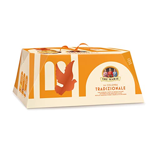 Tre Marie La Colomba Tradizionale Ostern kuchen mit kandierter Orangenschale, Mandeln und Zucker 1Kg Backprodukt Oster-taube der italienischen Tradition von Tre Marie