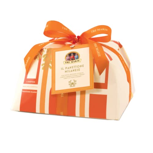 Tre Marie Panettone Milanese Papierverpackung con canditi e uvetta mit kandierten Früchten,Rosinen und Zeder 1kg von Tre Marie