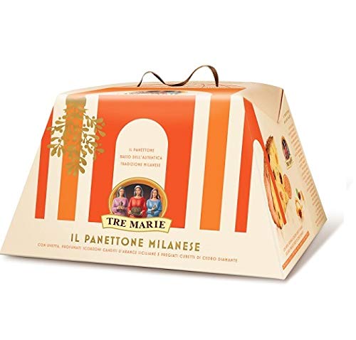 Tre Marie Panettone Milanese con canditi mit kandierten Früchten,Rosinen und Zeder 1kg von Tre Marie