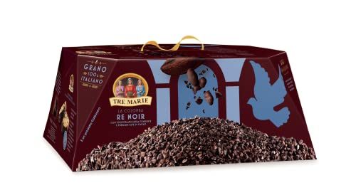 Tre Marie:"La Colomba Noir" Easter Dove with Dark Chocolate and Pieces of Cocoa Beans - 1.76 Pound (800g) Package [ Italian Import ] von Tre Marie