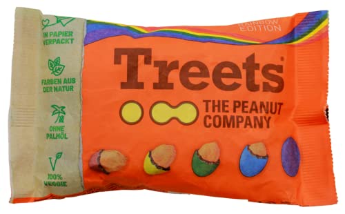 Treets Peanuts Rainbow Edition dragierte Erdnüsse, 15er Pack (15 x 185g) von Treets
