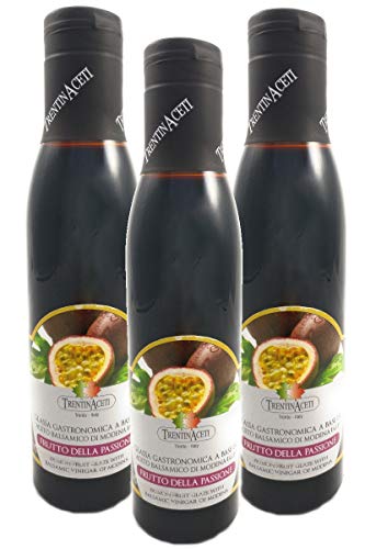 Passionsfrucht Balsamico - Balsamico Creme mit Passionsfrucht Aroma aus Italien - 3x300 ml - Aceto Balsamico Di Modena IGP - Frutto della passione von TrentinAceti