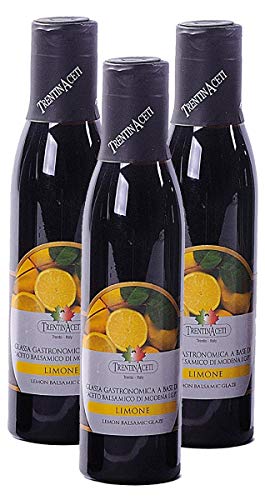 Zitronen Balsamico - Balsamico Creme mit Zitronen Aroma aus Italien - TrentinAcetia - 3x300 ml - Aceto Balsamico Di Modena IGP - Limone- Balsamicocreme von TrentinAceti