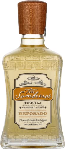 Tres Sombreros Tequila Reposado 100% Puro Agave 38% Vol. 0,7l von Tres Sombreros