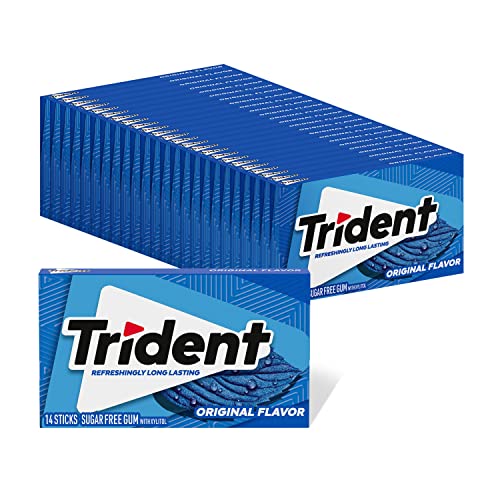 Trident Original Flavor Kaugummi zuckerfrei, 24 Packungen á 14 Stück (336 Stück insgesamt) von Trident