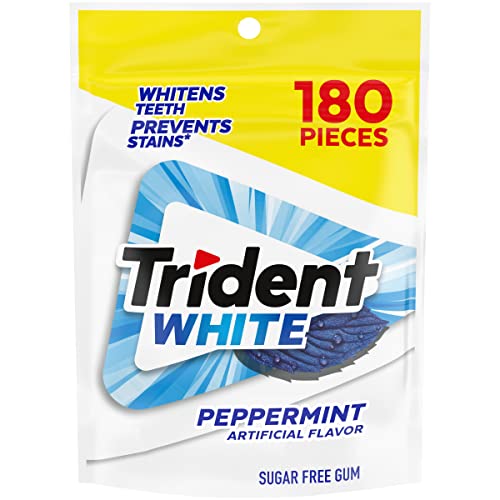 Trident, White Sugar Free Gum in Peppermint Flavor, 180 ct von Trident