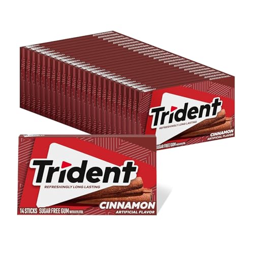 Trident Cinnamon Kaugummi zuckerfrei, 24 Packungen á 14 Stück (336 Stück insgesamt) von Trident