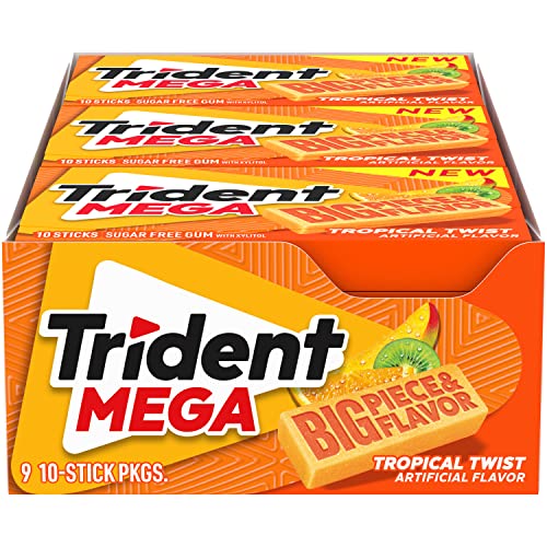 Trident Spearmint Kaugummi, zuckerfrei, 14 Stäbchen, 15 Packungen von Trident