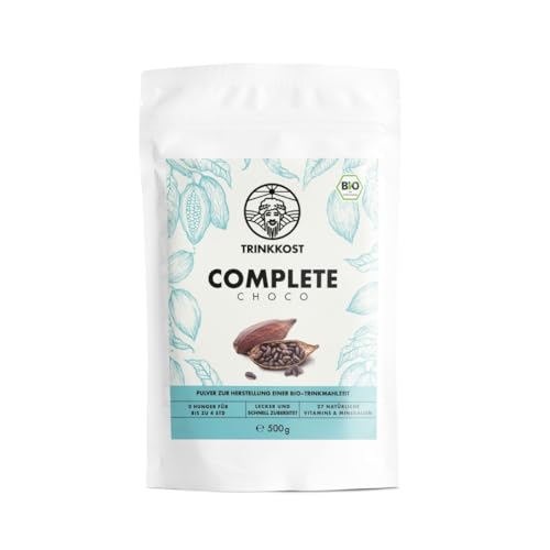 Trinkkost Bio COMPLETE Choco | BIO Trinkmahlzeit mit 26 natürlichen Vitaminen und Mineralstoffen I Ideal für Frühstück und unterwegs I 5 Mahlzeiten I 500 g Beutel von Trinkkost