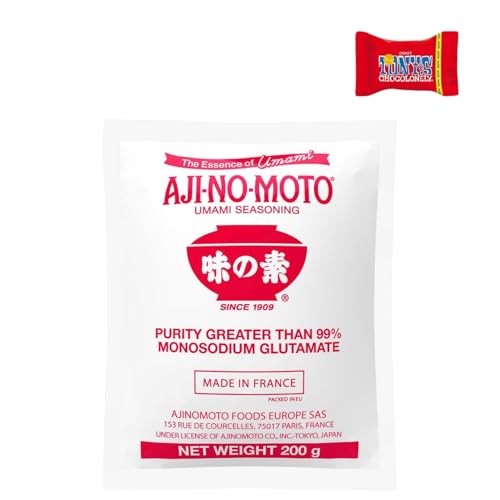 AJINOMOTO - Monosodium Glutamat, (1 X 200 GR), Mononatriumglutamat (MSG), Hochwertiger Geschmacksverstärker für asiatische und internationale Küche - Trinovi von Trinovi.com