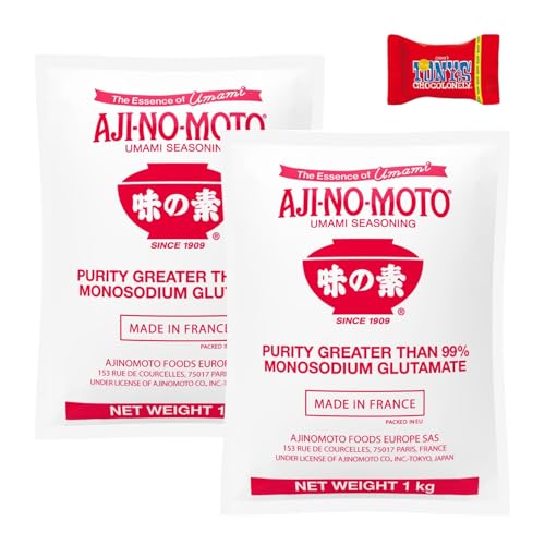 AJINOMOTO Monosodium Glutamat, (2 X 1000 GR), Mononatriumglutamat (MSG), Hochwertiger Geschmacksverstärker für asiatische und internationale Küche - Trinovi von Trinovi.com