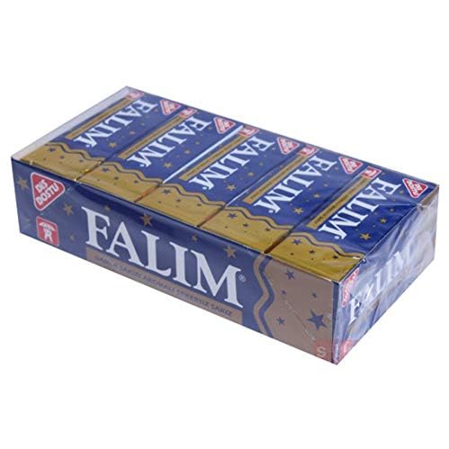 Falim Sugarless Plain Chewing Gum with Mastic Flavor, 100 Stück (5 x 20 Stück), Zuckerfreier Natur Kaugummi mit Mastix Geschmack, Refreshing Taste, Long-Lasting Freshness, 100 pieces - Trinovi von Trinovi.com