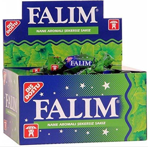 Falim Sugarless Plain Chewing Gum with Mint Flavor in Box, 100 Stück, Zuckerfreier Natur Kaugummi mit Minz Geschmack, Refreshing Taste, Long-Lasting Freshness, 100 pieces - Trinovi von Trinovi.com