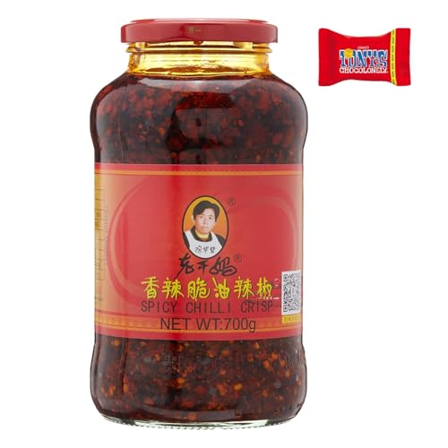 Geroestete Chilipaste, Crispy Chilli in oil 700 g, geroestete Chiliflocken mit Zsechuan Pfeffer von Trinovi.com