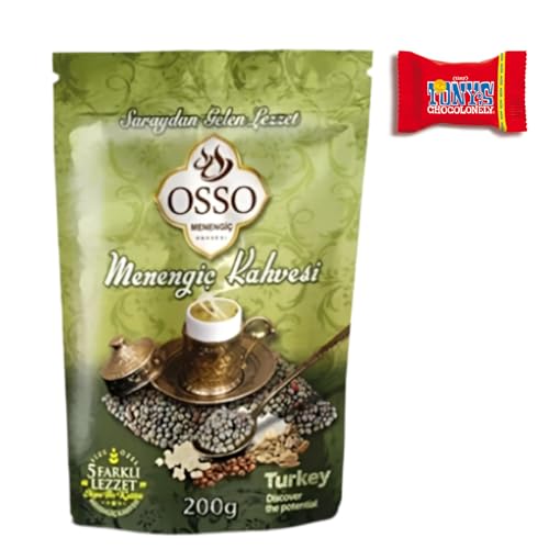 Trinovi.com Osso Türkischer Ottoman Menengic Kaffee, 1 X 200gr, Traditioneller Ottoman Menengic Coffee - Freshly Ground - Aromatik Osmanli Menengic Kahvesi - Romatisierter Röstkaffee- Trinovi von Trinovi.com