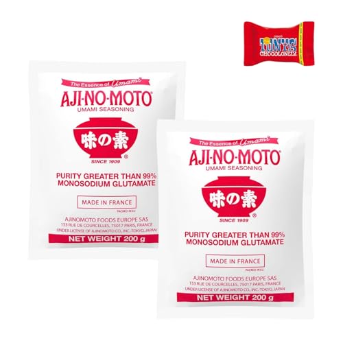 AJINOMOTO - Monosodium Glutamat, (2 X 200 GR), Mononatriumglutamat (MSG), Hochwertiger Geschmacksverstärker für asiatische und internationale Küche - Trinovi von Trinovi