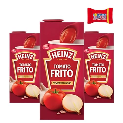 Heinz Tomato Frito (3x350g), Tomatensoße für Pasta, Reis & Pizza, ideal zum Kochen, reichhaltiger Geschmack, hochwertige Zutaten – inkl. Tony's Chocolonely Schokoladenriegel als Geschenk-Trinovi von Trinovi