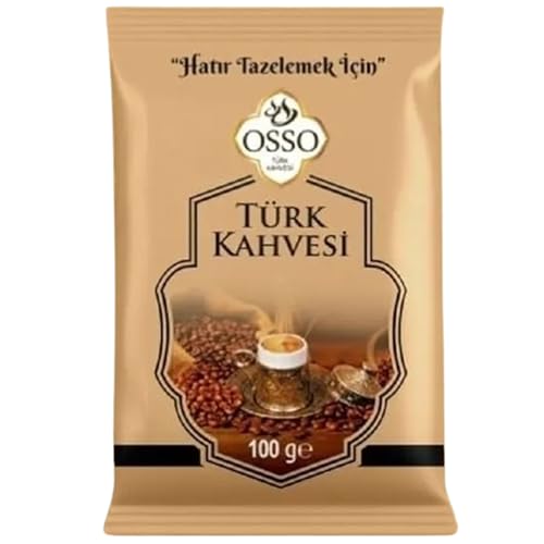 Osso Türkischer Kaffee - 1x100g, Fein Gemahlen, Traditioneller Kaffeegenuss, Aromatisch & Intensiv, Für Mokka & Espresso Zubereitung Geeignet von Trinovi