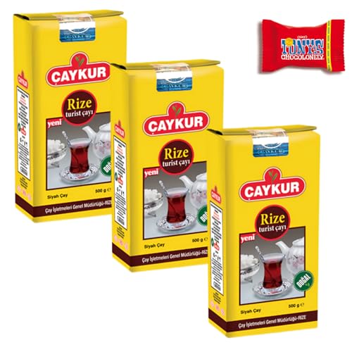 Trinovi Caykur Rize Schwarzer Tee, 3X500g, Türkischer Tee, Tee Spezial, Beste Qualität aus der Schwarzmeer-Region von Trinovi