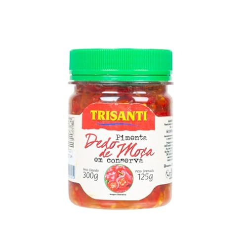 Rote Chilischoten "Dedo de Moça", 300g (Abtropfgewicht 125g) - Pimenta Dedo de Moça TRISANTI 300g - von Trisanti