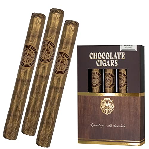 12x Schokoladen Zigarren - Gianduja Haselnuss-Schokolade - edel verpackt - 3 x 25g von Trixie's