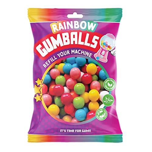 Trixie's Kaugummis in Regenbogen-Farben mit Fruchtgeschmack - Nachfüllpackung für Kaugummiautomat - 200 g von Trixie's