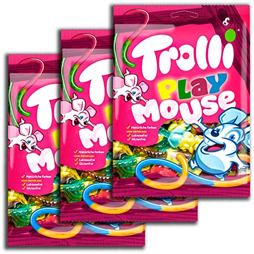 3 er Pack Trolli Playmouse 3 x 150 g von Trolli GmbH Oststrasse 94 90763 Fürth (D)