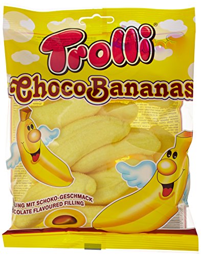 Trolli Mallow Choco Bananas, 8er Pack (8 x 150 g Beutel) von Trolli