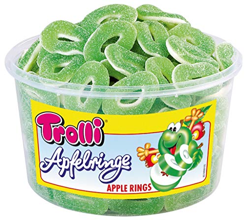 Trolli - Saure Apfelringe - Schaumgummi - Fruchtgummi - 150St/1200g von Trolli