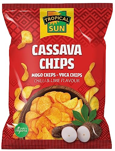 Tropical Sun Cassava Chips, 80 g, 6 Stück (Chili & Limette) von Tropical Sun