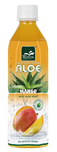 Aloe Vera Drink Mango, erfrischendes Getränk mit echter Aloe Vera, mit Pfand DPG, 1 x 500 ml von Tropical