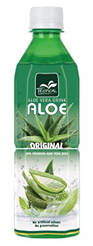 Aloe Vera Drink Natural, erfrischendes Getränk mit echter Aloe Vera, mit Pfand DPG, 1 x 500 ml von Tropical