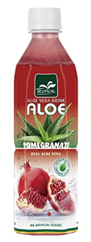 Aloe Vera Drink Pomegranate, erfrischendes Getränk mit echter Aloe Vera, mit Pfand DPG, 1 x 500 ml von Tropical