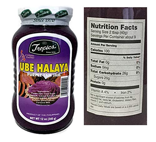 Tropics Ube Halaya Purple Yam Marmelade, 340 ml, 2 Flaschen in einer Packung von Tropics