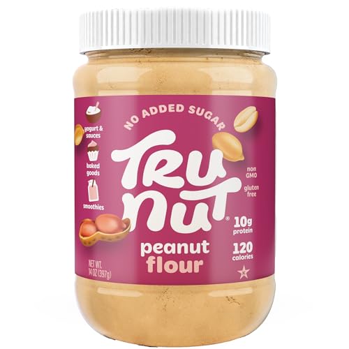 Tru-Nut Vegan Erdnussmehl - ohne Zuckerzusatz - ideal für Low-Carb Küche, Backen und Porridge - reich an Proteinen & Ballaststoffen - feines, geröstetes Mehl - Glutenfrei - 397g von Tru-Nut