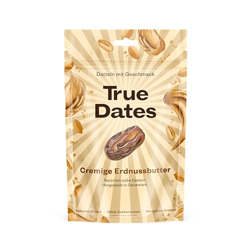 True Dates - Creamy Peanut Butter | natürlich aromatisierte Datteln | Erdnussbutter | 100 g von True Gum