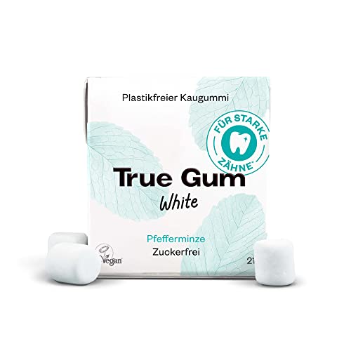 True Gum 10er Set: WHITE/Plastikfreier Kaugummi/Biologisch Abbaubar/Vegan / 10 x 21 g, 210 g von True Gum