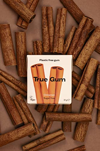 True Gum 10er Set: ZIMT/Plastikfreier Kaugummi/Biologisch Abbaubar/Vegan / 10 x 21 g, 210 g von True Gum