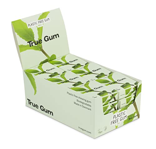 True Gum 24er Display: MINZE/Plastikfreier Kaugummi/Biologisch Abbaubar/Vegan / 24 x 21 g, 504 g von True Gum