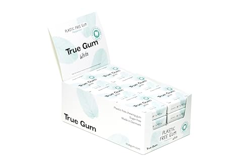 True Gum 24er Display: WHITE/Plastikfreier Kaugummi/Biologisch Abbaubar/Vegan / 24 x 21 g, 504 g von True Gum