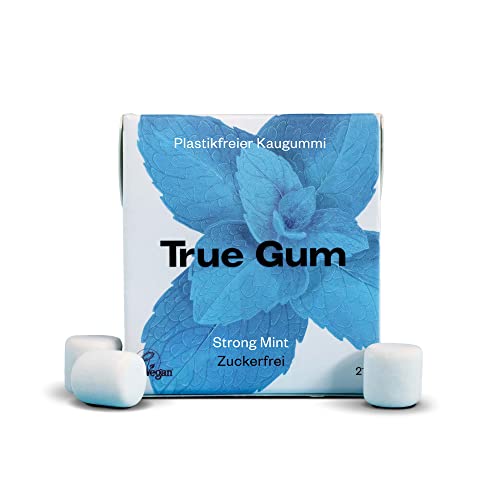 True Gum: STRONG MINT / Plastikfreier Kaugummi / Biologisch Abbaubar / Vegan / 21 g von True Gum
