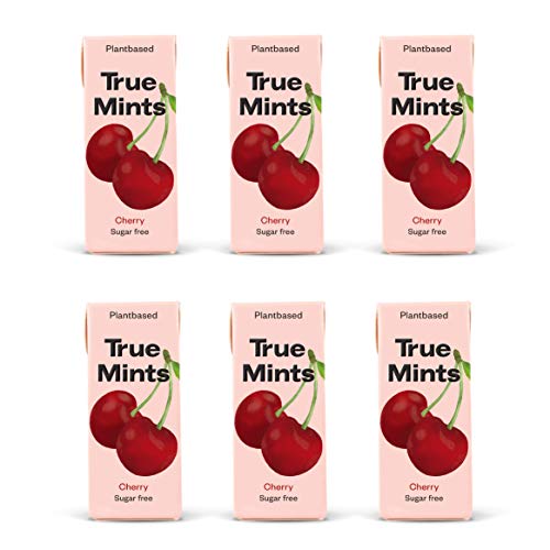 True Mints - 6er SET | KIRSCHE | Pflanzliche und zuckerfreie Pastillen, 6 x 13g, 78 g von True Gum