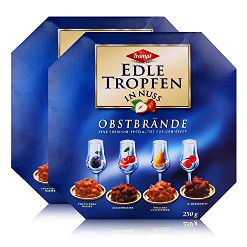 2x Trumpf - Edle Tropfen in Nuss Obstbrände, 4 Sorten - 250g von Trumpf