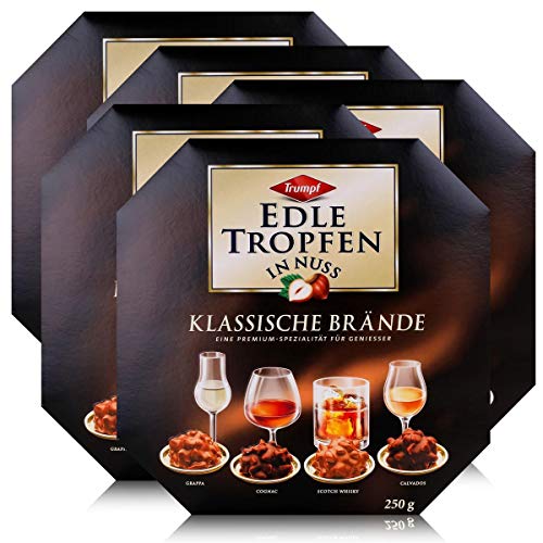 Trumpf Edle Tropfen in Nuss Klassische Brände 250g - Mit Alkohol (5er Pack) von Trumpf