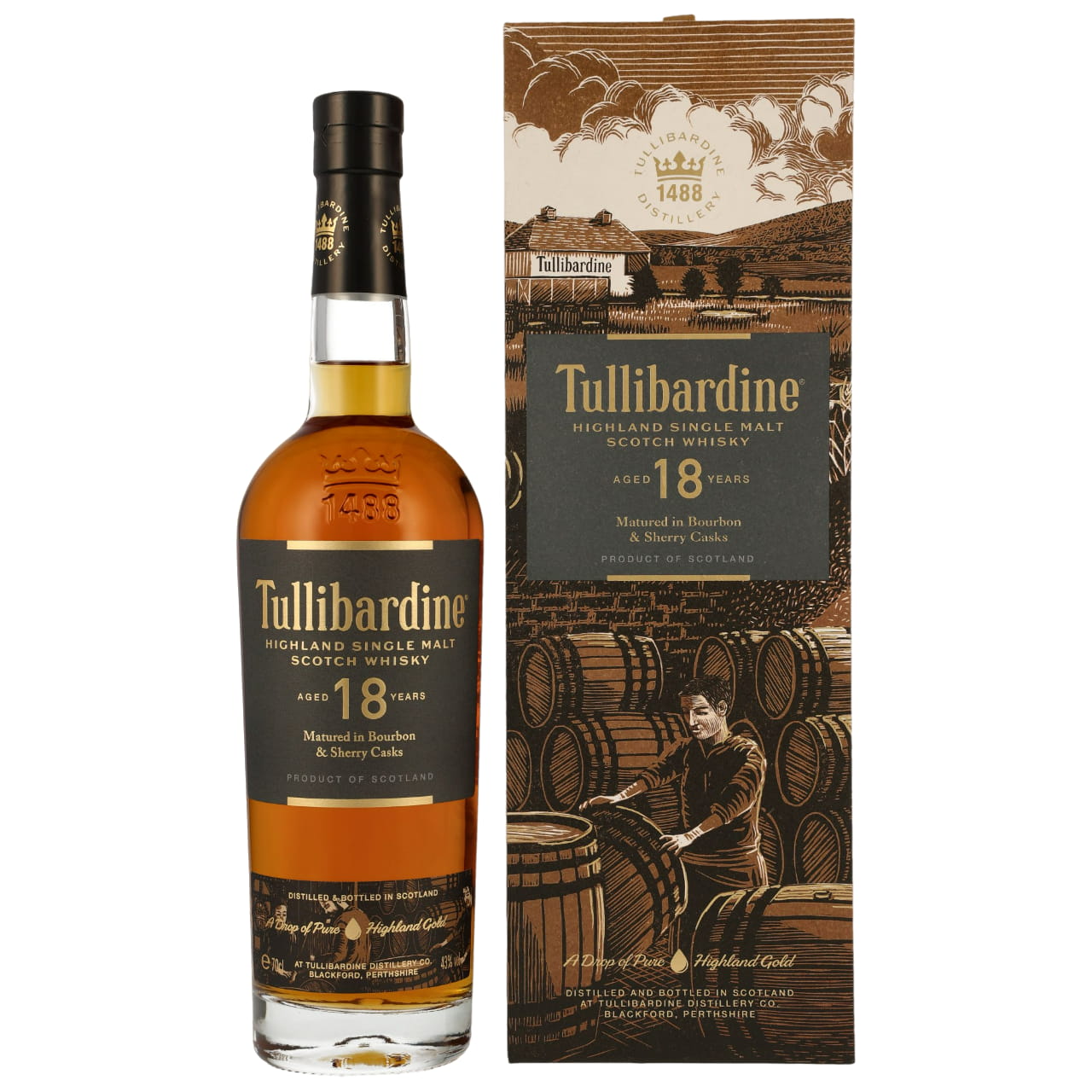 Tullibardine 18 Jahre 43%vol. 0,7l von Tullibardine