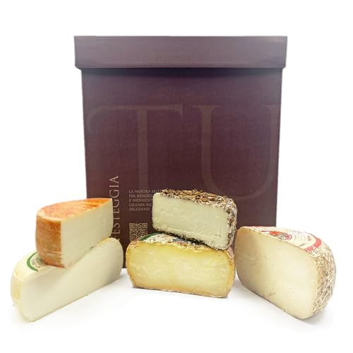 Tuquam Box Pecorino Selection - Probierkit Pecorino Toscano, Gereifter Käse Pecorino - Halber Laib Pecorino - 5 Käsesorten - Direkt aus Italien von Tuquam