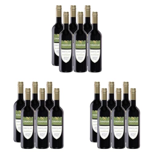 Turmfalke Dornfelder Qualitätswein halbtrocken (6 x 0.75 l) (Packung mit 3) von Turmfalke